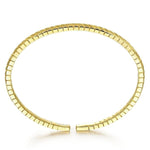 14K Yellow Gold Chevron Split Bangle - BG4391-62Y4JJJ-Gabriel & Co.-Renee Taylor Gallery