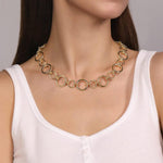 14K Yellow Gold Circle Link Chain Necklace – NK7291-18Y4JJJ-Gabriel & Co.-Renee Taylor Gallery