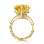 14K Yellow Gold Citrine Pear Ladies Ring - LR52522Y4JCT-Gabriel & Co.-Renee Taylor Gallery