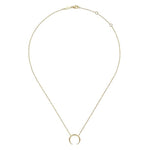 14K Yellow Gold Crescent Moon Pendant Necklace - NK6576Y4JJJ-Gabriel & Co.-Renee Taylor Gallery