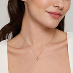 14K Yellow Gold Cross Necklace 12mm – NK7670Y4JJJ-Gabriel & Co.-Renee Taylor Gallery