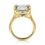 14K Yellow Gold Cushion Cut Green Amethyst Ladies Ring Color Collection - LR52518Y4JGA-Gabriel & Co.-Renee Taylor Gallery