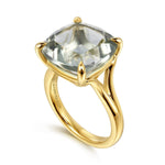 14K Yellow Gold Cushion Cut Green Amethyst Ladies Ring Color Collection - LR52518Y4JGA-Gabriel & Co.-Renee Taylor Gallery