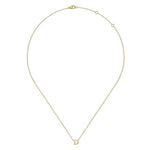 14K Gold D Initial Necklace - NK6928D-Y4JJJ-Gabriel & Co.-Renee Taylor Gallery