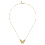 14K Yellow Gold Diamond Butterfly Pendant Necklace - NK7938Y45JJ-Gabriel & Co.-Renee Taylor Gallery
