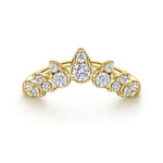 14K Yellow Gold Diamond Chevron Ring - LR52192Y45JJ-Gabriel & Co.-Renee Taylor Gallery