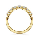 14K Yellow Gold Diamond Chevron Ring - LR52192Y45JJ-Gabriel & Co.-Renee Taylor Gallery