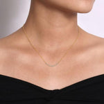 14K Yellow Gold Diamond Curved Bar Necklace - NK4942Y45JJ-Gabriel & Co.-Renee Taylor Gallery