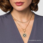 14K Yellow Gold Diamond Drop Station Necklace - NK7233Y45JJ-Gabriel & Co.-Renee Taylor Gallery