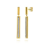14K Yellow Gold Diamond Elongated Pyramid Stud Drop Earrings - EG15521Y45JJ-Gabriel & Co.-Renee Taylor Gallery