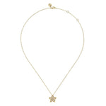14K Yellow Gold Diamond Floral Pendant Necklace - NK7939Y45JJ-Gabriel & Co.-Renee Taylor Gallery