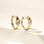 14K Yellow Gold Diamond Huggie Earrings - EG14615Y45JJ-Gabriel & Co.-Renee Taylor Gallery