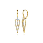 14K Yellow Gold Diamond Inverted Teardrop Leverback Earrings Kaslique Collection - EG15712Y45JJ-Gabriel & Co.-Renee Taylor Gallery