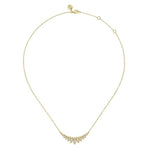 14K Yellow Gold Diamond Marquise Bar Necklace - NK7250Y45JJ-Gabriel & Co.-Renee Taylor Gallery