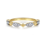 14K Yellow Gold Diamond Marquise Shape Bujukan Stackable Ring - LR52289Y45JJ-Gabriel & Co.-Renee Taylor Gallery