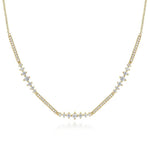 14K Yellow Gold Diamond Necklace - NK6954Y45JJ-Gabriel & Co.-Renee Taylor Gallery