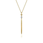 14K Yellow Gold Diamond Pendant Drop Necklace - NK6864Y45JJ-Gabriel & Co.-Renee Taylor Gallery