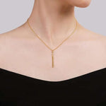 14K Yellow Gold Diamond Pendant Drop Necklace - NK6864Y45JJ-Gabriel & Co.-Renee Taylor Gallery