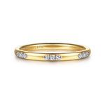 14K Yellow Gold Diamond Stackable Ring Contemporary Collection - LR53067Y45JJ-Gabriel & Co.-Renee Taylor Gallery