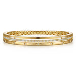 14K Yellow Gold Diamond Station Closed Bangle Bracelet Contemporary Collection - BG5324-65Y45JJ-Gabriel & Co.-Renee Taylor Gallery