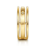 14K Yellow Gold Diamond Station Easy Stackable Ring Contemporary Collection - LR53097Y45JJ-Gabriel & Co.-Renee Taylor Gallery