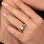 14K Yellow Gold Domed Diamond Star Ring - LR52181Y45JJ-Gabriel & Co.-Renee Taylor Gallery