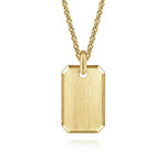 14K Yellow Gold Engravable Dog Tag Pendant - PTM6530Y4JJJ-Gabriel & Co.-Renee Taylor Gallery