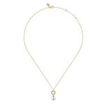 14K Yellow Gold Fresh Water Pearl Bujukan Drop Necklace - NK7289Y4JPL-Gabriel & Co.-Renee Taylor Gallery