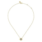 14K Yellow Gold Geometric Baguette and Round Diamond Pendant Necklace - NK7278Y44JJ-Gabriel & Co.-Renee Taylor Gallery