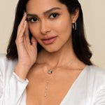 14K Yellow Gold Geometric Baguette and Round Diamond Pendant Necklace - NK7278Y44JJ-Gabriel & Co.-Renee Taylor Gallery