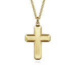 14K Yellow Gold Geometric Cross Pendant - PCM6578Y4JJJ-Gabriel & Co.-Renee Taylor Gallery