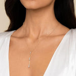 14K Yellow Gold Graduated Diamond Station Drop Y Necklace - NK7209Y45JJ-Gabriel & Co.-Renee Taylor Gallery