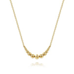14K Yellow Gold Graduating Bujukan Ball Bar Necklace - NK8163Y4JJJ-Gabriel & Co.-Renee Taylor Gallery