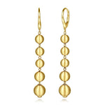 14K Yellow Gold Graduating Bujukan Beads Leverback Drop Earrings - EG15199Y4JJJ-Gabriel & Co.-Renee Taylor Gallery