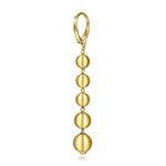 14K Yellow Gold Graduating Bujukan Beads Leverback Drop Earrings - EG15199Y4JJJ-Gabriel & Co.-Renee Taylor Gallery