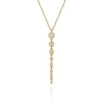 14K Yellow Gold Graduating Vertical Diamond Bar Necklace - NK7579Y45JJ-Gabriel & Co.-Renee Taylor Gallery