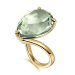 14K Yellow Gold Green Amethyst Pear Ladies Ring - LR52522Y4JGA-Gabriel & Co.-Renee Taylor Gallery