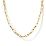14K Yellow Gold Hollow Paper Clip Chain Necklace - NK6768H-20Y4JJJ-Gabriel & Co.-Renee Taylor Gallery