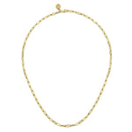 14K Yellow Gold Hollow Paper Clip Chain Necklace - NK6769H-Gabriel & Co.-Renee Taylor Gallery