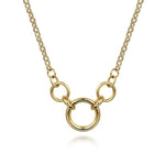 14K Yellow Gold Hollow Tube Link Necklace - NK7360Y4JJJ-Gabriel & Co.-Renee Taylor Gallery