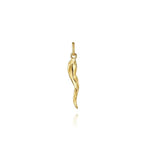 14K Yellow Gold Italian Horn Pendant - PTM6556Y4JJJ-Gabriel & Co.-Renee Taylor Gallery