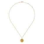 14K Yellow Gold Octagonal Locket Necklace w/ Diamond Star Center - NK6503Y45JJ-Gabriel & Co.-Renee Taylor Gallery
