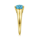 14K Yellow Gold Oval Blue Topaz Classic Ring - LR52178Y4JBT-Gabriel & Co.-Renee Taylor Gallery