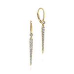 14K Yellow Gold Peek A Boo Spike Diamond Earrings - EG12457Y45JJ-Gabriel & Co.-Renee Taylor Gallery