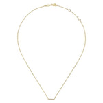 14K Yellow Gold Petite Pavé Diamond Bar Necklace - NK5422Y45JJ-Gabriel & Co.-Renee Taylor Gallery