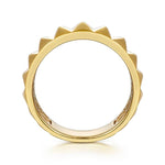 14K Yellow Gold Pyramid Bold Stackable Ring - LR52914Y4JJJ-Gabriel & Co.-Renee Taylor Gallery