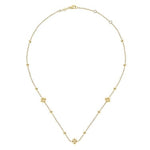 14K Yellow Gold Pyramid Quatrefoil Station Necklace - NK6459Y4JJJ-Gabriel & Co.-Renee Taylor Gallery
