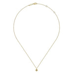 14K Yellow Gold Round Diamond Pendant Necklace - NK6872Y45JJ-Gabriel & Co.-Renee Taylor Gallery