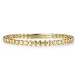 14K Yellow Gold Round Disk Pattern Cuff Bracelet - BG4367-65Y4JJJ-Gabriel & Co.-Renee Taylor Gallery