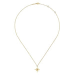 14K Yellow Gold Star Pendant Necklace - NK6524Y4JJJ-Gabriel & Co.-Renee Taylor Gallery